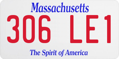 MA license plate 306LE1