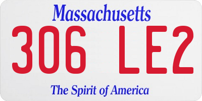 MA license plate 306LE2