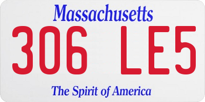 MA license plate 306LE5
