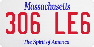 MA license plate 306LE6