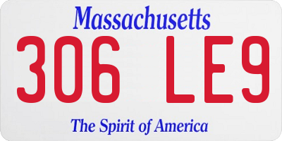 MA license plate 306LE9
