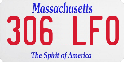 MA license plate 306LF0