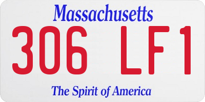 MA license plate 306LF1