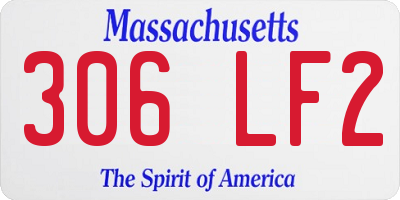 MA license plate 306LF2