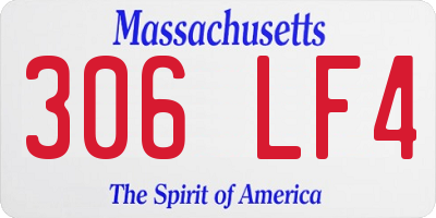 MA license plate 306LF4