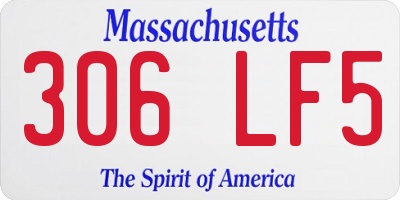 MA license plate 306LF5
