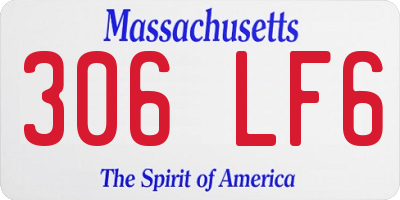 MA license plate 306LF6