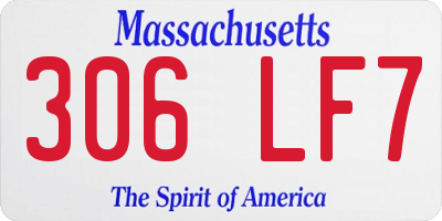 MA license plate 306LF7