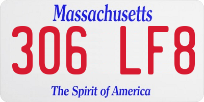 MA license plate 306LF8