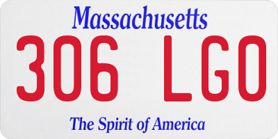 MA license plate 306LG0