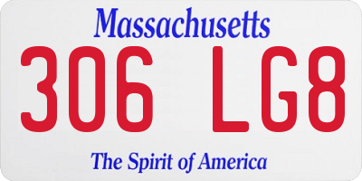 MA license plate 306LG8