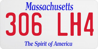 MA license plate 306LH4
