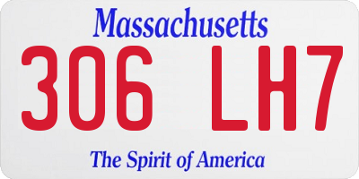 MA license plate 306LH7