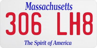 MA license plate 306LH8