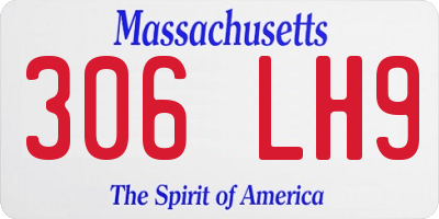 MA license plate 306LH9