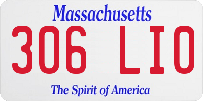 MA license plate 306LI0