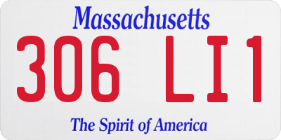 MA license plate 306LI1