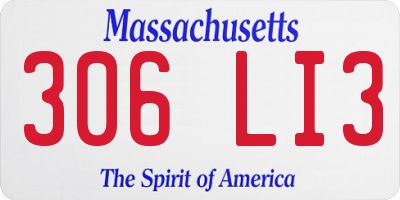 MA license plate 306LI3