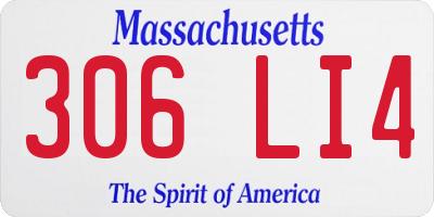 MA license plate 306LI4