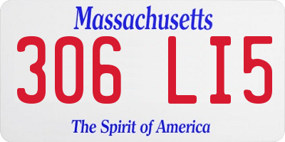 MA license plate 306LI5