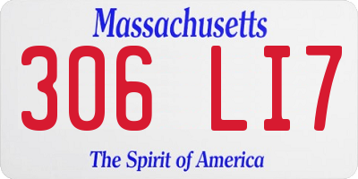 MA license plate 306LI7