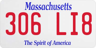 MA license plate 306LI8