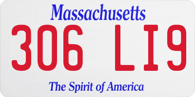 MA license plate 306LI9