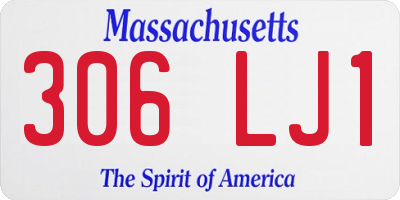MA license plate 306LJ1