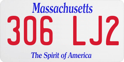 MA license plate 306LJ2
