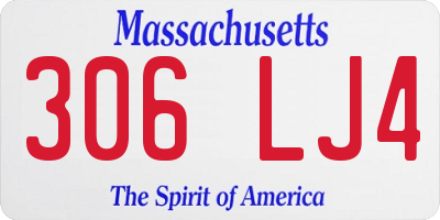 MA license plate 306LJ4