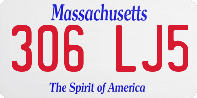 MA license plate 306LJ5