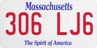 MA license plate 306LJ6