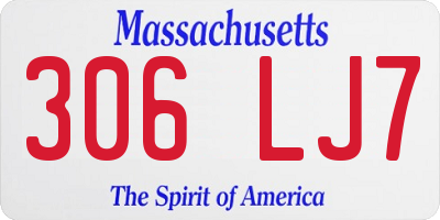 MA license plate 306LJ7