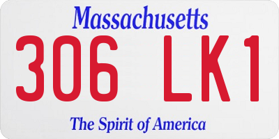 MA license plate 306LK1