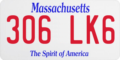 MA license plate 306LK6