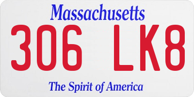 MA license plate 306LK8