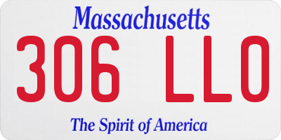 MA license plate 306LL0