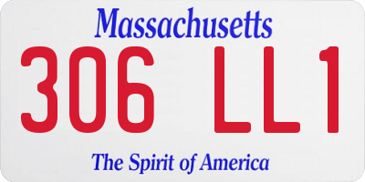 MA license plate 306LL1