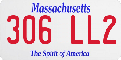 MA license plate 306LL2