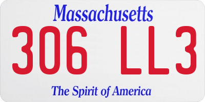 MA license plate 306LL3
