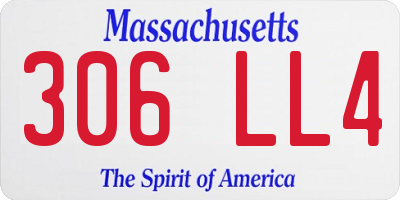 MA license plate 306LL4