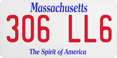MA license plate 306LL6