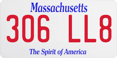 MA license plate 306LL8