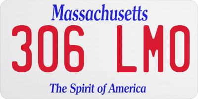 MA license plate 306LM0