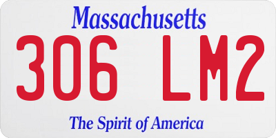 MA license plate 306LM2