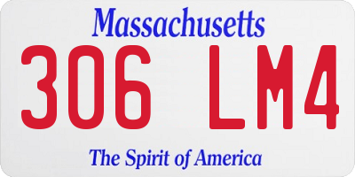 MA license plate 306LM4