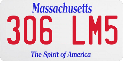MA license plate 306LM5