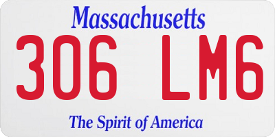 MA license plate 306LM6