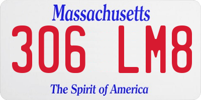 MA license plate 306LM8