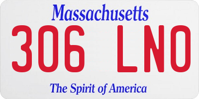 MA license plate 306LN0